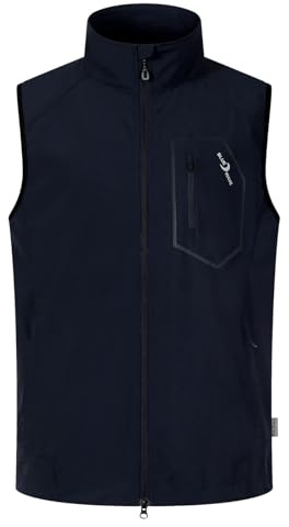 Blue Wave Herren Softshellweste Lars mit Stehkragen - Weste mit Kinnschutz und Kordelzug am Bund