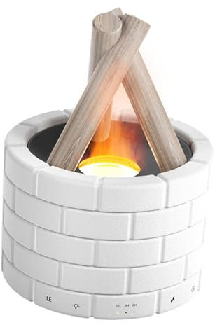 Fenteer Diffusoren für ätherische Öle, Aroma-Diffusor mit Timer, Luftbefeuchter, Kamin-Flammendiffusor für Zuhause, großes Zimmer, Schlafzimmer