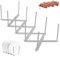 PIQIUQIU Lot de 2 supports de couvercles de casseroles, en acier inoxydable, réglables, organisateur de rangement pour poêles, casseroles, couvercles
