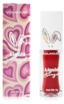 VIOLA HOUSE Fard liquido, Fard liquido a lunga tenuta, Trucco liquido Blush Rouge, Crema fard liquido7g (rosso chiaro, 7g)
