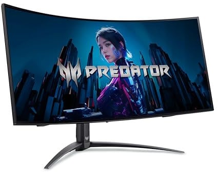 Predator X39 Gaming Monitor 39 Zoll (99 cm Bildschirm) UWQHD, OLED, 240Hz, 0.01ms(PRT)/0.03ms(GTG), DP 1.4, 2xHDMI 2.1, Type-C 90W, USB HUB, Curved, höhenverstellbar, FreeSync Premium Pro
