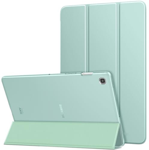 MoKo Funda Compatible con Samsung Galaxy Tab S5e 2019,Ultra Delgado Función de Soporte Protectora Plegable Cubierta Inteligente Trasera Transparente para Galaxy Tab S5e SMT720/SM-T725 2019,Agave Verde