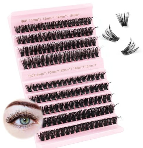 Oreola Faux Cils en grappe 80D 100D Cils individuels D Curl faux cils réutilisables cils individuels vaporeux doux cils simples mélange 8-16MM C Curl