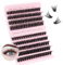 Oreola Faux Cils en grappe 80D 100D Cils individuels D Curl faux cils réutilisables cils individuels vaporeux doux cils simples mélange 8-16MM C Curl
