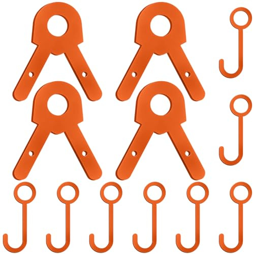 Jenaai 2 uppsättningar skytte målstativ kit stål målhängare målhållare gör-det-själv Gong mål hängande kit för 1 tum elektrisk metallisk rörledning (orange)
