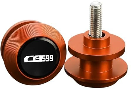 HGFNGOPS Motorrad MontagestäNder Motorrad M8 CNC Schwingenspulen Hinterständer Schrauben Schieber Für Honda CB600F 2007 2008 2009 2010-2023 2024(Farbe:ORANGE)