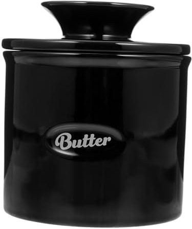 Hoement Ceramic Butter Jar Butter Storage Jar Dessert Fridge Dish Reusable Butter Crock Butter Keeper Kitchen Butter Holder Dessert Container Fridge Butter Holder Butter Dish