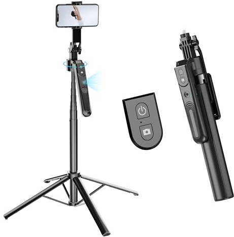 Extendable Auto Face Tracking Tripod, 360 Rotating Tripod, Both Auto or Manual Moving Control, Smart Cameraman Shooting for Video, Vlog, Live Stream