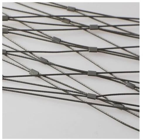 ZHZHXR Sturzsicheres Edelstahl-Sicherheitsnetz, Hochgelegenes Anti-Fall-Metallnetz, Maschenloch 10cm DIY Dekorativ Gartennetz(3.5x6m/11.48x19.68ft)