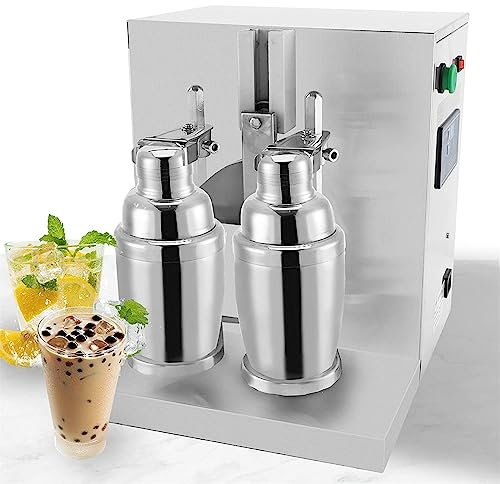 Jrcfnss 360° Mixing Cocktail Shaker Machine, Commercial Automatic Shaker Machine, 340rpm/min Drink Mixer for Bubble Tea Juice Coffee Milk Wine Cocktail