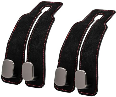 LONGRAY Car Seat Back Storage Hooks (2PCS) Auto Seat Hook Hangers for Purse Umbrellas Bags (Black)