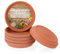 Lot de 3 pots d'orchidée en terre cuite de 15,2 cm avec trous et soucoupes, petits pots à orchidée en terre cuite pour intérieur et extérieur Favorise la circulation de l'air (SJ20220251)