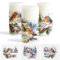 3 Blatt 3 Muster Kerzen Tattoofolie Weihnachten Kerzenfolie Wasserschiebefolie Kerzentattoo Kerzensticker Kerzenaufkleber für DIY Kerzen Tassen Winter Nerjahr Geschenk (Rotkehlchen)