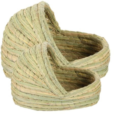 BUGUUYO 2pièces De Pondeuse Paille Tressée pour Poules Nid Slipper Paille Naturelle pour Petits Animaux Coq Et Lapin