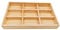 Anktily Unlackierte Aufbewahrungsbox aus Holz, mit 9 Fächern für Schmuck, Sammlerstücke
