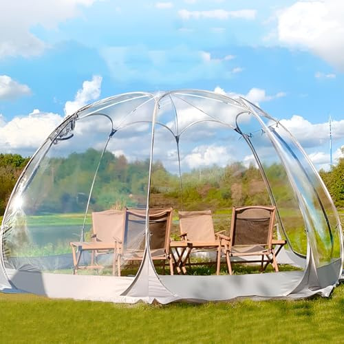 Blasenzelt Pop-up-Pavillon, transparentes Zelt im Freien, Blasenhaus, Camp-Sternzelt, 3 m/3,6 m Iglu-Kuppel, Gartenterrasse, Überdachung, Warmer Wintergarten, für Party, Camping, Hochzeit 3m