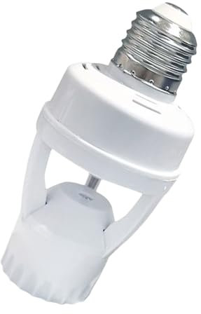 Csnbfiop Culot de lampe LED E27 avec détecteur de mouvement à 360 degrés. Douille de lampe E27 avec détecteur de mouvement pour l'intérieur Facile à utiliser pour les couloirs et les garages