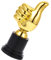 Sosoport Tolle Trophäe Stern Trophäe Vergeben Nagelbürste Zum Reinigen Daumen Hoch-trophäen Löffel Nagelkunst-anhänger TIPP Neuheit Trophäe Zappeln Mini-trophäe Lustig Plastik Golden
