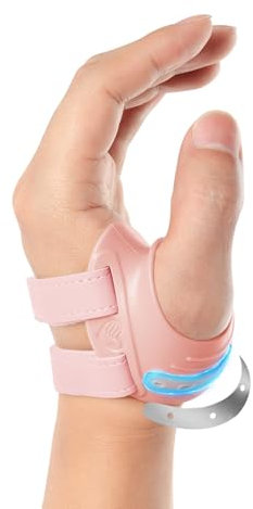FORTEMOTUS Daumenorthese Links, Daumensattelgelenk Bandage CMC Ortho Daumen Schiene zur Stabilisierung Karpometakarpalgelenks und Schmerzlinderung bei Rhizarthrose, Arthrose(Rosa, S, 15-17.8 cm)