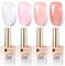 UR SUGAR 4 Colors Esmaltes Semipermanentes para Uñas Transparent Rose Kit Pintauñas 15ml esmalte de gel UV/LED Série Nude Pink de Manucure DIY Salón de Uñas Creativas