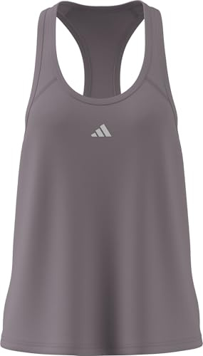 adidas Women's Train Essentials Minimal Branding Racerback Tank Top, preloved fig, S
