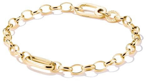 THOMAS SABO Charm-Armband mit einem Connect Link vergoldet Recyceltes 925 Silber, 18k Vergoldung