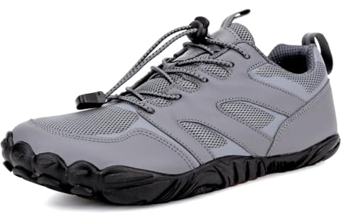 Chaussures d'eau Pieds Nus pour Homme Femme, Chaussures Aquatiques Cinq Doigts, Léger Course Nature Natation pour Randonnée, Plongée, Surf, Entraînement Extérieur,Dark Grey,46 EU