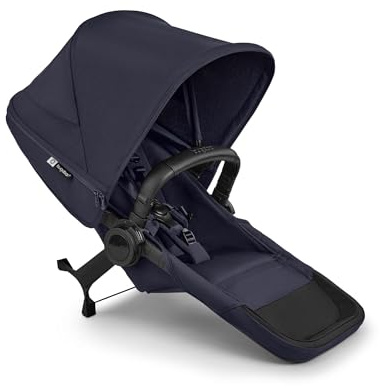 Bugaboo Donkey 6 Double Erweiterungsset, für Neugeborene & Kleinkinder | verwandelt den Donkey 6 single in einen Geschwisterkinderwagen, Doppelkinderwagen mit wendbarem Sitz, Deep Indigo