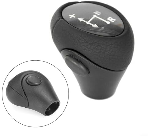 Automatischer Schalthebelknauf Schwarz ABS für Smart Fortwo 451 1998-2014 und für ROADSTER 452 2003-2006 Lenkrad links Einfache Montage ohne Bohren