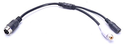 Cocar 4-Pin Maschio a RCA Adattatore S-video Impermeabile 4 Pin a RCA (A / V) Wire Adattatore, 4-Pin a RCA Adattatore Monitor / Telecamera