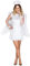 tectake dressforfun Frauenkostüm sexy Himmelsbotin | Kurzes, figurbetontes Kleid | Wundervolle Tüllärmel | Flauschiger Heiligenschein (S | Nr. 300246)