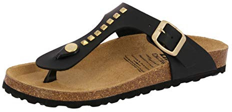 Lico BIOLINE GOLDSTAR Damen Pantoletten, Schwarz, 37 EU