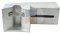 Boîtier V de réception en applique en Aluminium avec gâche pour serrure de portail coulissant à encastrer. - Brut