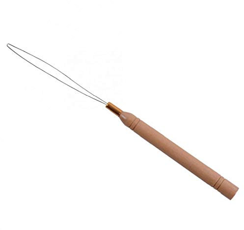 Holz Haar-Verlängerungen Schleifen-Nadel-Einfädler Draht Zughaken Werkzeug Perücke Extensions Kit für Female