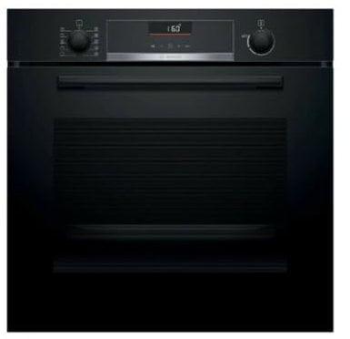 Bosch Serie 6 HBA5360B0 - Horno multifunción, 60 cm, 3400 W, Autolimpiable, 7 funciones, Bloqueo de seguridad, Color negro [Clase de eficiencia energética A], Mandos ocultables