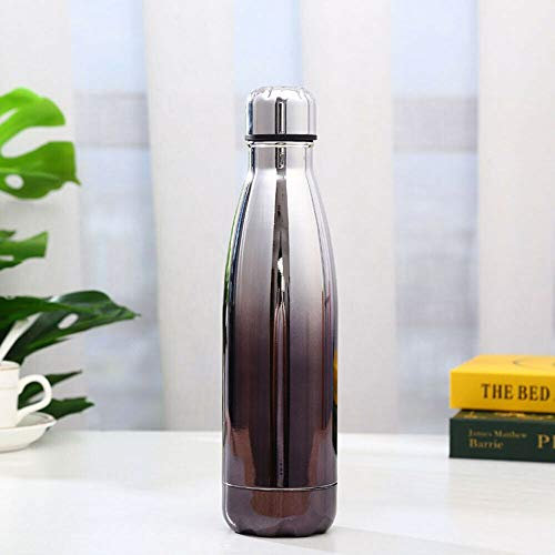 DUOER 2020 neueste heiße 500ML Wasserflasche Vakuum-Isolier-Metall Sport Chilly/Warm Cup (Farbe : 8)