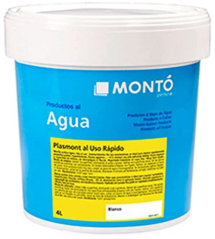 Masilla Plasmont Al Uso Rápido (Light) Masilla para reparar grietas, agujeros y fisuras color blanco (Blanco 750ml)