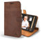 Snakehive Leather Wallet for iPhone 13 Pro Max | Genuine Leather Wallet Phone Case with Card Holder | Flip Folio Case/Cover with Stand | Compatible with iPhone 13 Pro Max | (Brown)