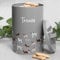 RSW Smart Choice Dog Treat Tin Biscuit Storage Tin Grey Puppy Food Storage Container Jar With Lid (SC1347)