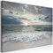 murando - Akustikbild Landschaft Bilder Akustikschaum Hochleistungsschallabsorber Schallschutz Leinwand 1 tlg Wandbild Raumakustik Schalldämmung Meer Sonnenaufgang Himmel Wolken