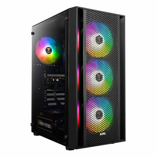 PC Desktop Gaming LED RGB AMD Ryzen 5 4500, Scheda Video Radeon RX 580 8GB GDDR5, RAM 16GB DDR4, SSD 500GB, WiFi • Windows 11 Pro X64 • Computer Fisso