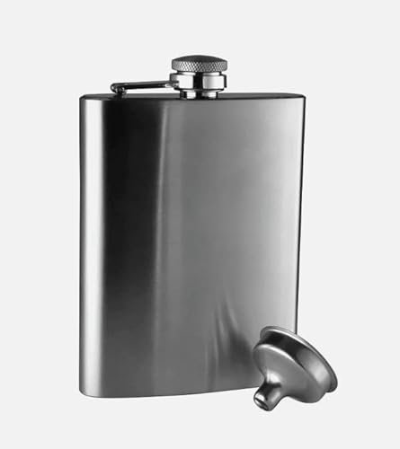 HOT BARGAINS Hip Flask 10oz / 300ml Stainless Steel with Funnel Pocket Whiskey Flask with Handy for Climbing Camping Bar Party for Men Women