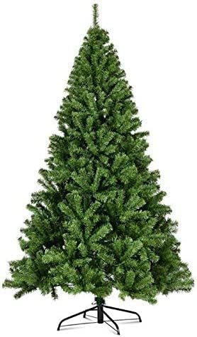 6FT/1.8M Artificial Christmas Tree Xmas Realistic Green Natural Branches with Solid Metal Legs