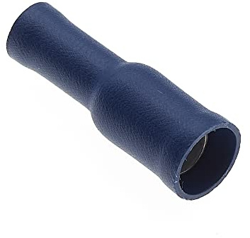 Female Bullet Crimp Terminals, Pack of 100 - Blue, 16A, 16-14 AWG - Heat Shrink Connectors Kit, Waterproof Electrical Butt Wire Insulated Connector