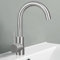 Mursche Waschtischarmatur Bad Waschbecken Wasserhahn - Armatur 360° Drehbar Wasserhahn Hochdruck Edelstahl Mischbatterie Badarmatur Baddezimmer Spüle Küche WC Gebürstet Nickel