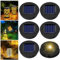 AVCXEC 6 Stück Solarleuchten Ersatz Top mit LED, Solar Ersatzdeckel 8 cm für Solarleuchte, Wasserdicht LED Solarpanel Laterne Deckel, LED Solarmodule Ersatz für Garten Laterne Beleuchtung