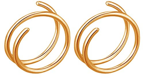 Yowablo Für Piercing Spiralring Hoop Nasenloch Nase Doppelring Für Mädchen Für Frauen Hoop Piercing Schmuck Hoop Nase Nase Nase Hoop Nasenschmuck Brille Mit Nasenabdeckung