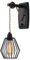 ENCOFT Wandlampe mit Schalter Eisen Käfig Design Wandleuchte Dimmbar Vintage Wandlampe Innen Industrial Wandleuchten E27 Wandbeleuchtung Riemenscheibe und Hanfseil Design(Keine Glühbirnen)