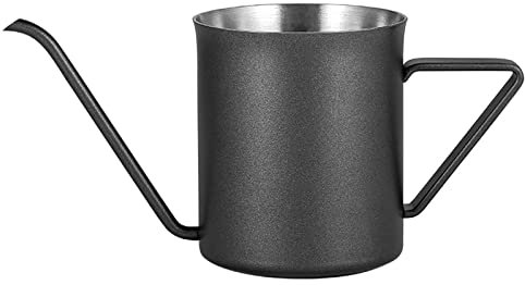 RAZZUM Kaffeekaraffe Kaffeekaraffe Schwanenhals-Teekanne aus 350 Edelstahl, die auf die Kaffeekanne gegossen Wird Haushaltskaffeekanne Teekannen (Color : Nero)
