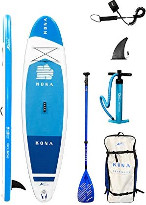Kona Shore 10.8 aufblasbares SUP-Board mit Paddel - Paddleboard mit wichtigen Zubehörteilen für Verwendung und Transport - Für Erwachsene - Stehpaddelbrett - Komplett - 325 x 81,3 x 15 cm.